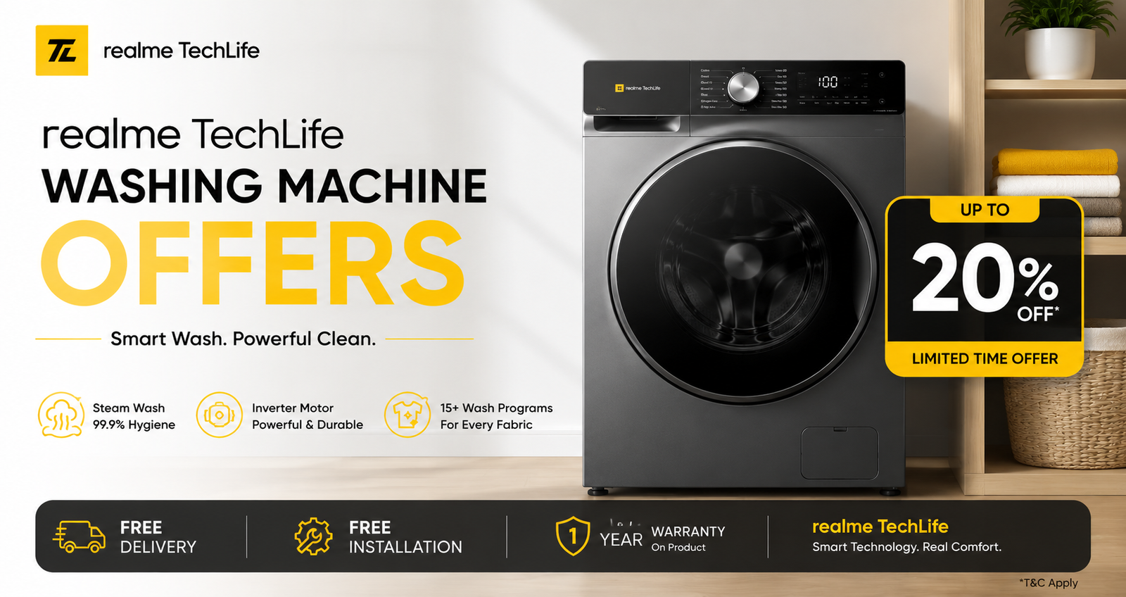 Realme Techlife Washing Machine